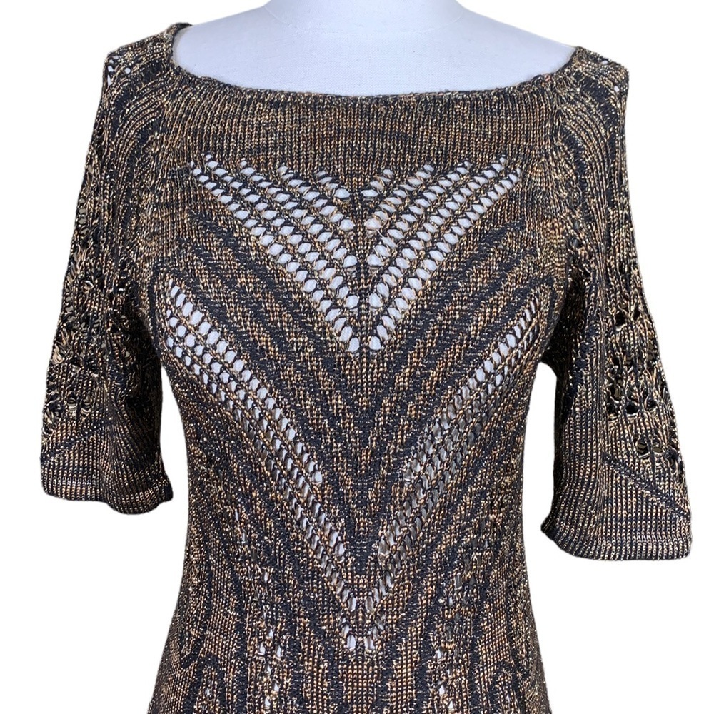 Cecilia Prado Obrizus Dress Gold and Black size m NWT - Picture 11 of 12